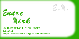 endre mirk business card